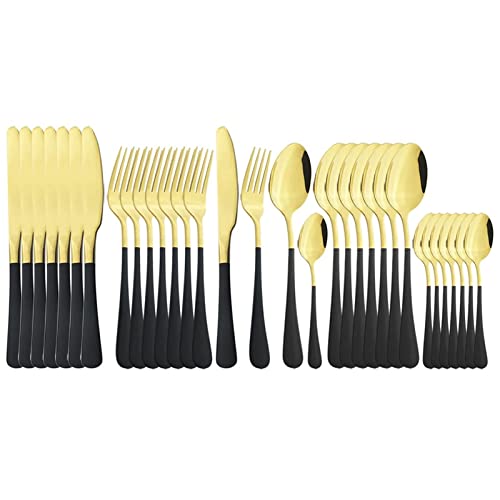 Conjuntos de cubiertos 32 piezas de vajilla rosa Catanteros Juego de cubiertos de acero inoxidable Cena Cena de cuchillo Spoon Flatware Fiebre Cocina de cocina Acero inoxidable de acero inoxidable