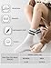 YUWELL Womens Striped Crew Socks, Cotton Cozy Casual Socks for Women 4 Pairs, Size 5-10, White with BlackStripe