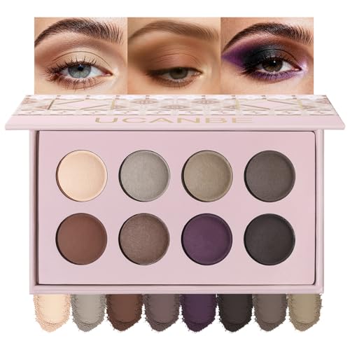 UCANBE 8 Color Nude Smokey Baked Matte Eyeshadow Palette - Highly...