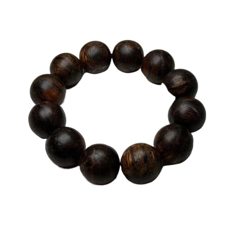 Bois d'agar Sauvage Authentique : bracelet mala d'exception 20mm