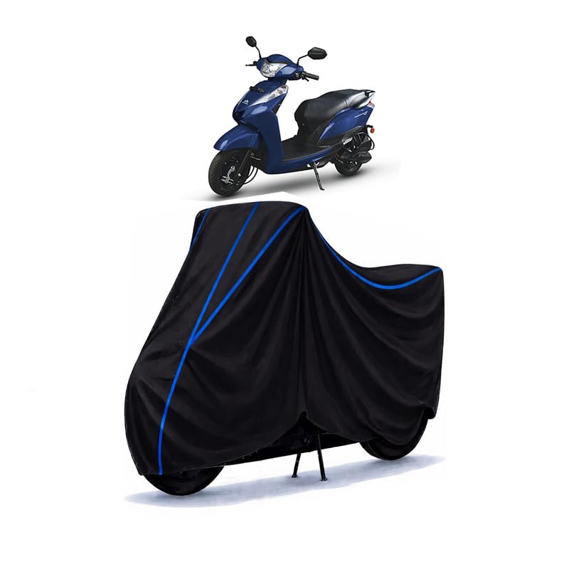 Image of Scooty Cover Water Resistant for Magnus Pro | Universal Scooter & Bike Cover | Heavy Duty UV Dust, Rain & Scratch Protection Weather Indoor Outdoor | Black with Blue Piping
