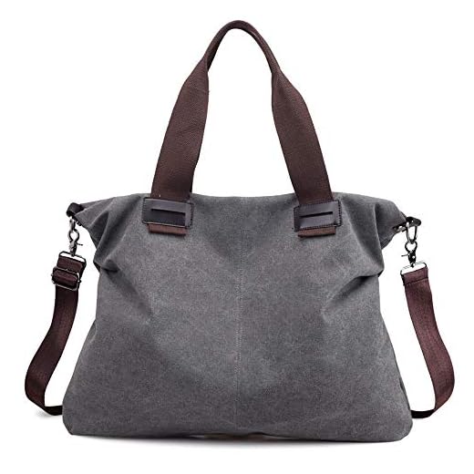 MINGZE Dam Canvas Handväska Mode Shopper Axelväska Bärkasse Hobo Väska Väska