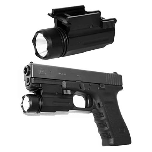 Trinity Flashlight for Glock gen 3 4 Full Size Compact 17 19 20 21 22 23 37 Home Defense Tactical Optics Accessory Picatinny Weaver Base Mount Adapter Aluminum Black.