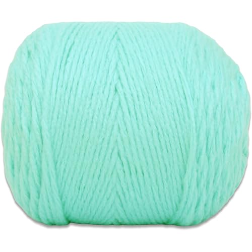 Image of ThreadArt Chunky Yarn Cake for Crochet #6, 300g /316 Yds, Light Aqua 07 | Soft super bulky #6 acrylic yarn cake for blankets, scarves, hats, crochet and knitting. Big 300g cake is machine washable.
