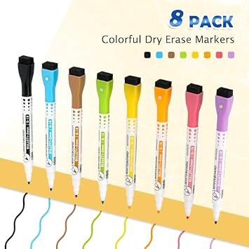 16 x 12 Double-Sided Magnetic White Board Dry Erase Board & 8 Colors Magnetic Dry Erase Markers