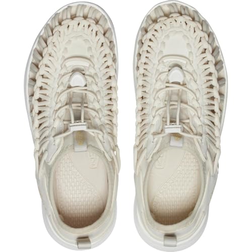 KEEN Women's O3 Breathable Two Cord Custom Comfort Fit Sneaker Style Sandals, Birch/Star White, 12