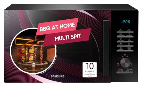 Samsung 28 L Slim Fry, Sensor Cook and Multi Split Convection Microwave Oven (MC28A5145VR/TL, Black...