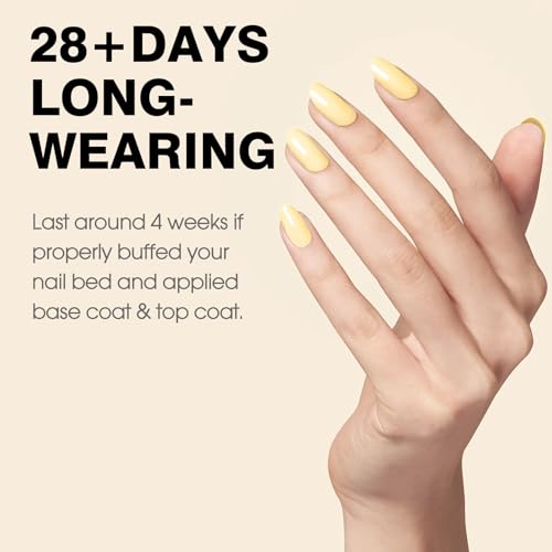 Image of CANNI 9ml Pastel Yellow Gel Nail Polish, High Gloss UV LED Soak Off Gel
