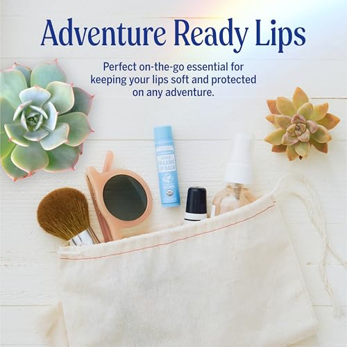 Dr. Bronner’s Organic Lip Balm 6-Pack (.15oz) Natural, Moisturizing, Petroleum-Free Lip Moisturizer with Beeswax & Avocado Oil for Dry Lips, Men & Women - Unscented