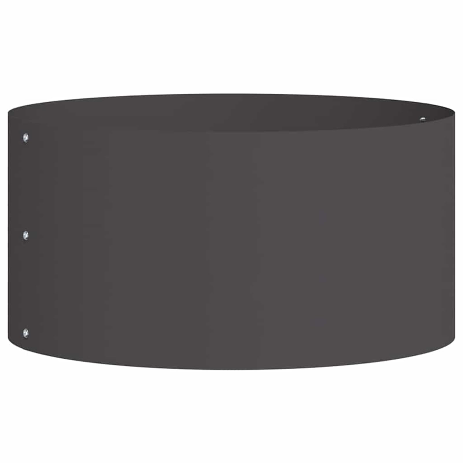 Geecher Anello per fioriera, Design Moderno Rotondo in Acciaio Laminato a Freddo Nero 40 x 40 x 20 cm, per Giardino Esterno