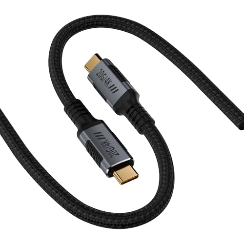 Image of 3.3FT USB-C 3.2 Gen 2x2 Cable Compatible with Thunderbolt 3 Cable,USB C 20Gbps High Speed Data Transfer,USB Type-C PD3.1 240W Fast Charging,USBC 4K@120Hz Video for Monitor,Display,SSD,Dock.