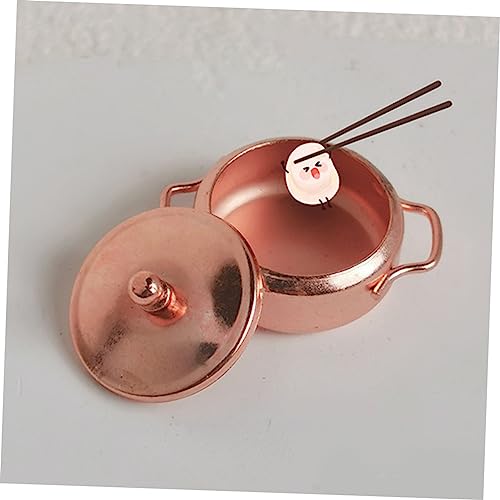 ERINGOGO Miniatur Kochtopf Für Kochgeschirr Zubehör Für Miniaturküchen Für Kreative Rollenspiele Und Dekoration