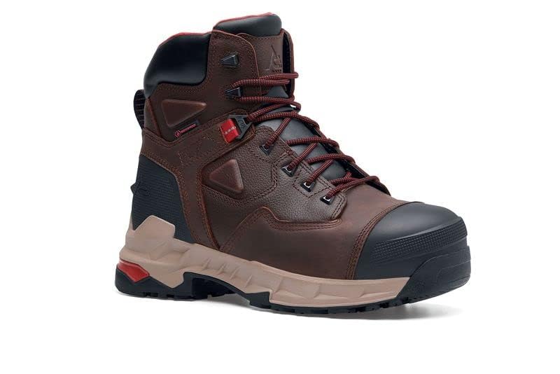 ACE Work Boots Redrock Chill, Men's 6" Nano Composite Toe (NCT) Work Boots, Slip Resistant, Waterproof, Brown, Size 124