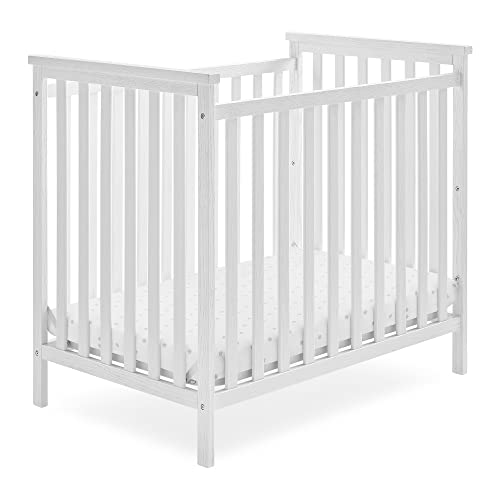 Delta Children Middleton Mini Crib with 2.75-Inch Mattress - Greenguard Gold Certified, Textured White