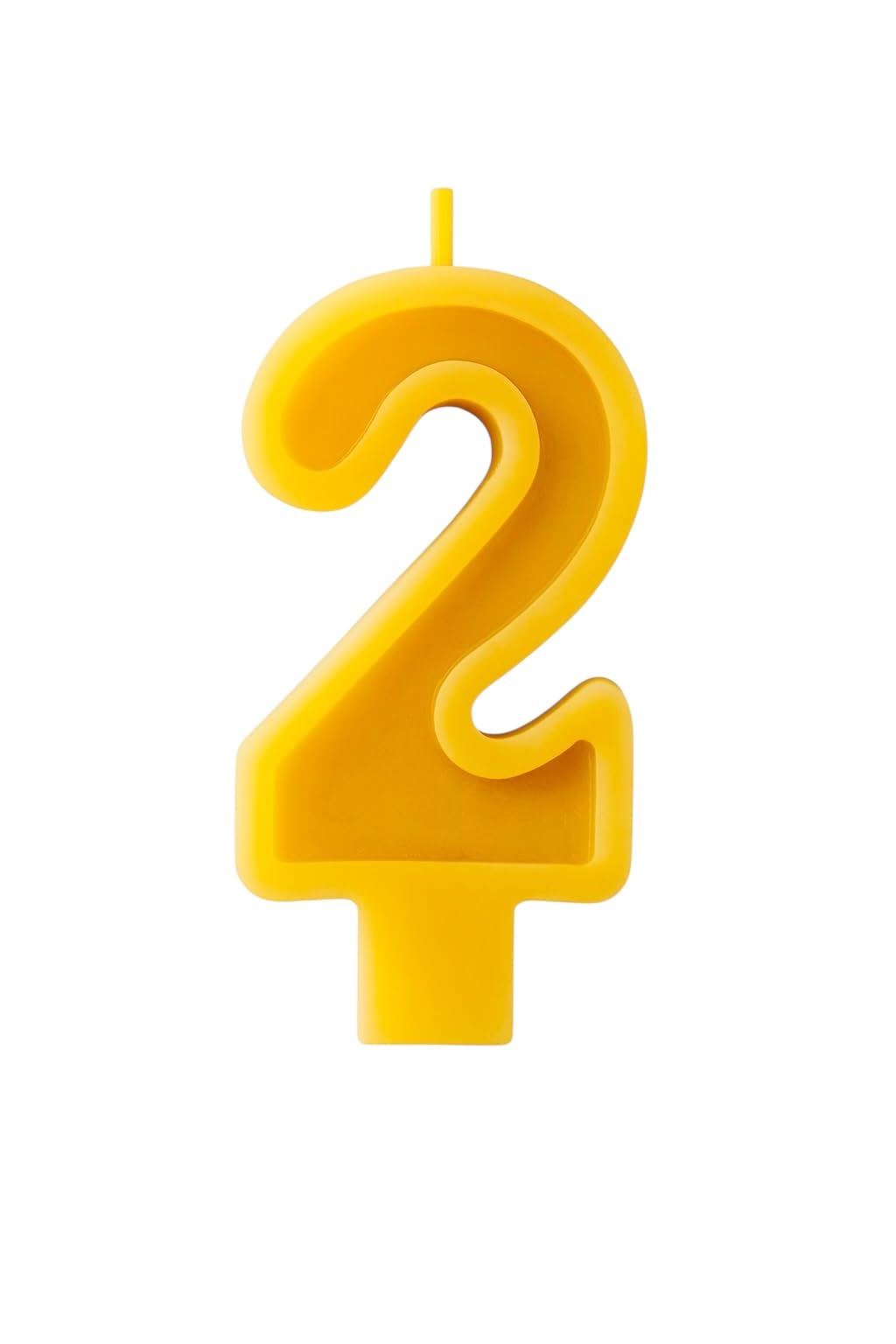 Photo 1 of 100% Pure Beeswax Number Birthday Candle – Natural, Hand-Poured, Non-Toxic – Eco-Friendly Cake Topper for Birthdays or Celebrations (#2)