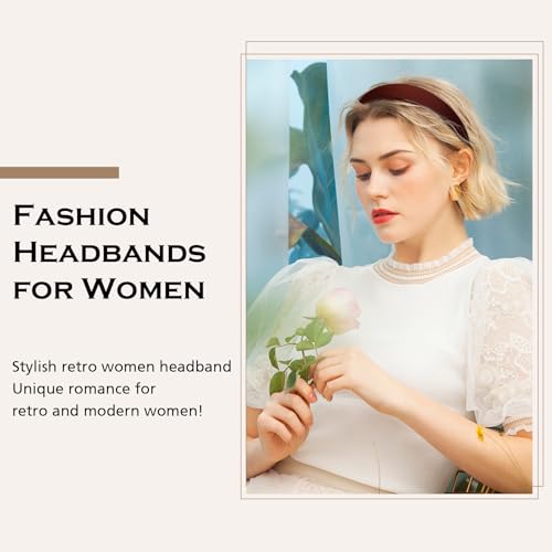 Tyfthui 10 Pcs Headbands, Fashionable Hair Hoops, DIY Headband Accessories for Women and Girls