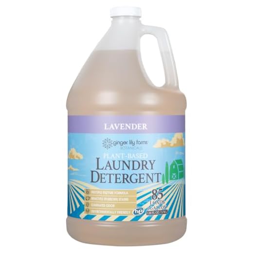 Ginger Lily Farms Botanicals Plant-Based Liquid Laundry Detergent, Lavender, Concentrated Formula, HE Compatible, 85 Loads, 1 Gallon (128 fl. oz.)