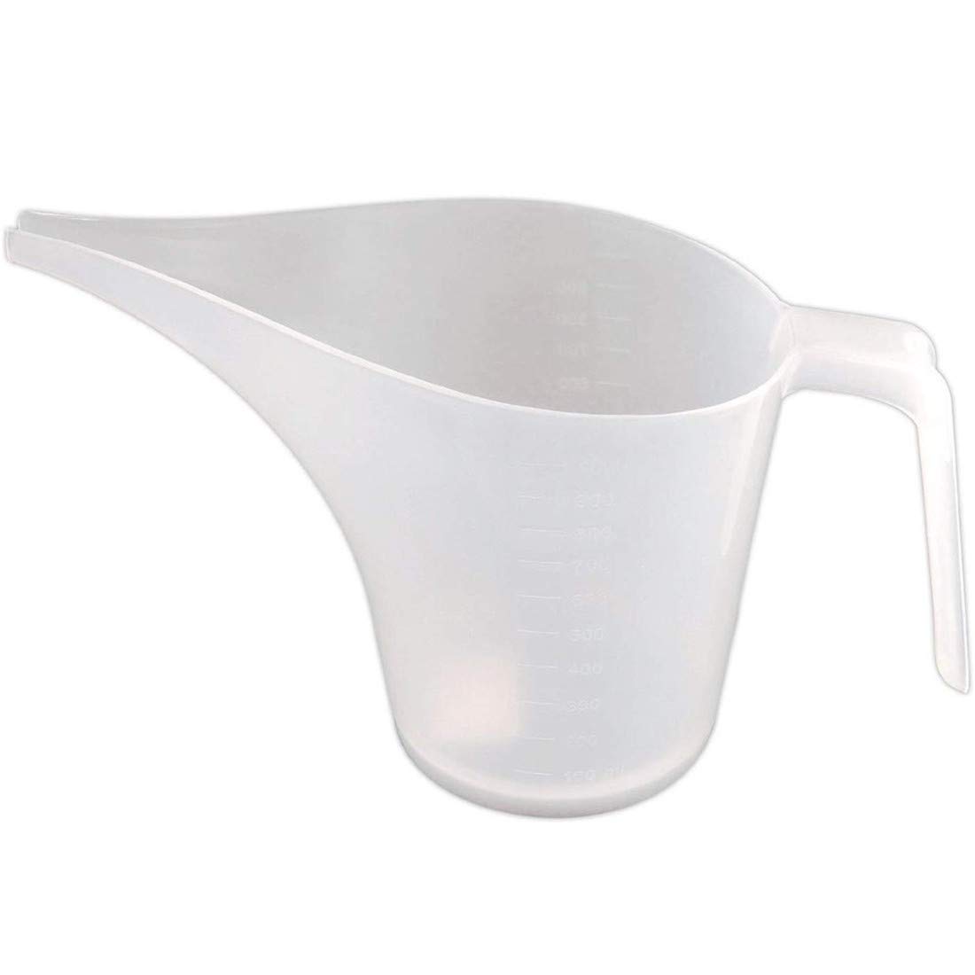 Long Spout Plastic Measuring Funnel Jug, 1000ml Funnel Jug Transparent Measuring Cup with Mouth Tip for Jam Batter Syrup