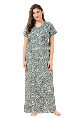 Image of Soulemo Women Cotton Floor Length Nighty 1648
