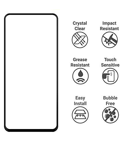 Image of Screen Protector for Realme 8s 5G | 8 5G (Black) Tempered Glass Edge-to-Edge 6D Screen Guard With Installation Kit