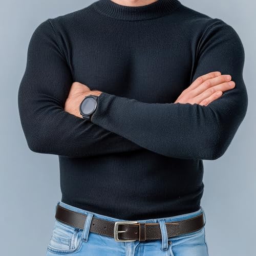 Wrangler Men's Pebble Leather Belt, 38mm Casual Casual Waist Belt for Jeans, Gift for Men4