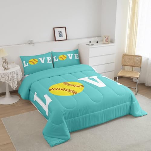 Image of Feelyou Softball Bedding Set Toddler Size for Kids Boys Girls 3Pcs
