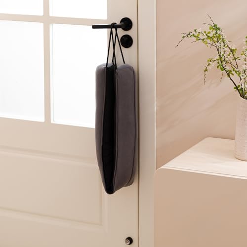 Image of Sunolga Door Draft Stopper Blocks Hot and Cold Air with Removable Washable Cover for Bottom of Door, All-Season Seal for Noise, Light, Door Sweep for Gaps Up to 3 inch, Home Essentials, 38 inch, Dark Gray