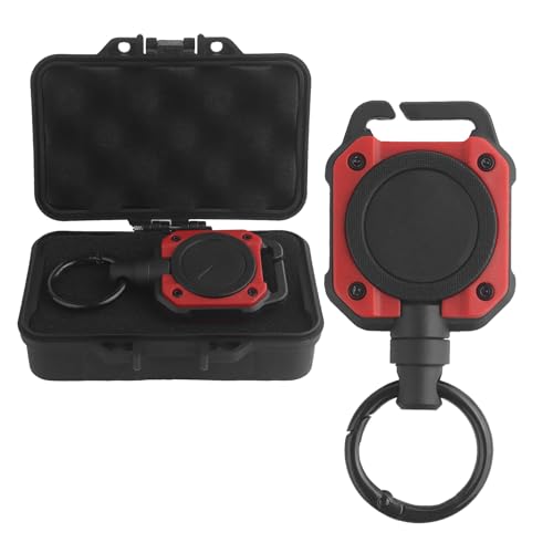 Porte-clés rétractable anti-perte avec étui de protection pour badge pro