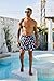 Cozople Men Swim Trunks with Compression Liner Rave Neon Palm Tree Hybrid Design Swim Shorts Fashion City Party Elements Colorful Printed Bathing Suit Swimwear with Phone Pocket M