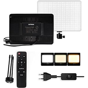GiftMax® LED Video Soft Light Panel, for Studio Photography | Video Recording | Conference | YouTube,2700K-5700K CRI95+ | with Remote Control & Mini Tripod (Camera Light with Mini Tripod)