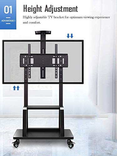Soporte móvil para TV ajustable 32-70 pulg miniatura 3