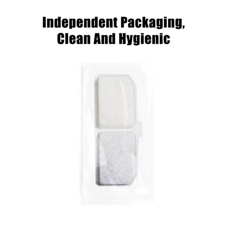 Image of Pet Water Fountain Super Silent - Water Fountains for All Pets Indoor - Suitable for Cats, Birds, Rabits and Dogs (Filter, Rectangle Pack of 6)