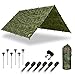 YourGEAR Bushcraft Tarp 300x300 o 430x430 cm Camuflaje de protección para Tienda de campaña toldo de Lluvia - protección UV 50+, Extremadamente Resistente y Totalmente Impermeable [3 x 3]