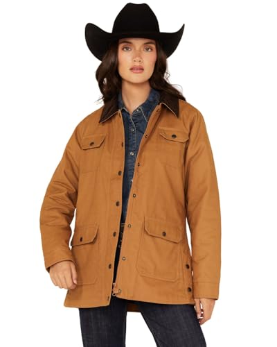 Outback Trading Company Women's Canvas Gidley, Warm Durable Adjustable Cotton Shell Fleece Lining Work Outdoor Hiking Jacket