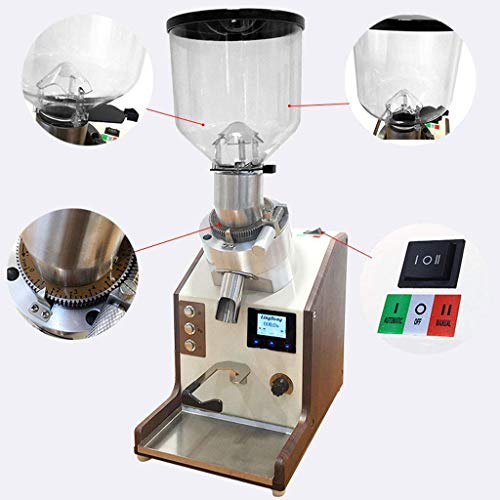 HAOGUO Elektrische Kaffeemühle - Kaffeemühle Hine mit Harter Titanstahl-Mahlscheibe Kaffeebohnen Mahlen Hine LCD… – Bild 5