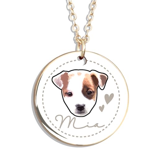 MignonandMignon Personalized Pet Portrait Necklace Handmade