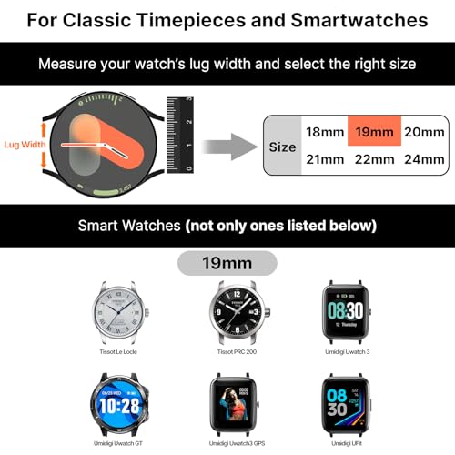 Image of Fullmosa Quick Release Premium Leather Watch Strap | 24 /22 /21 /20 /19 /18mm,Burnished Leather Watch Band Compatible with Samsung Amazfit Fossil Replacement Belt for Men and Women
