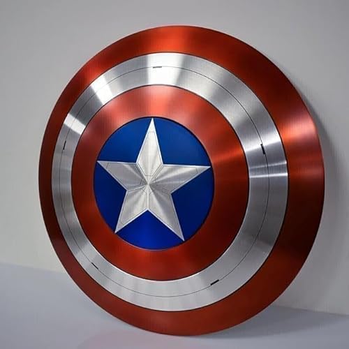 Captain Shield America - Scudo rotondo in metallo, acciaio dolce