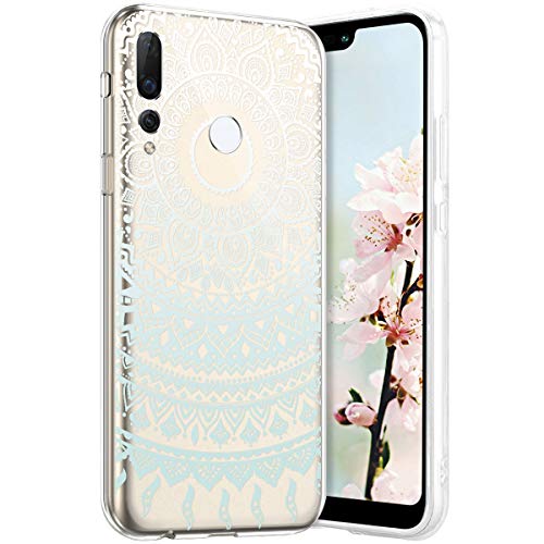 Robinsoni Case Compatible with Huawei Nova 4 Cover Huawei Nova 4 Case Transparent Crystal Case Soft Silicone TPU Case Glossy Gel Rubber Cover Clarity Ultra Thin Cover Buhhda Flower Cover