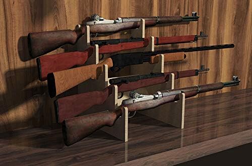 Factory Crafts Rifle Gun Rack Display Stand Storage Holder Table Top 5-Slot
