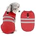 Ranphy Fleece Dog Sweater for Small Dog Solid Pet Clothes with Reflective Stripe and D-Ring Soft Autumn Winter Puppy Sweatshirt Chihuahua Yorkie Pullover Cat Apparel,Red,L