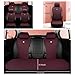 Red Rain Leather Seat Cover Universal Seat Covers with Crown Car Seat Protector Fit Car/Auto/Truck/SUV Wine Red 2/3 Covered (Wine red)