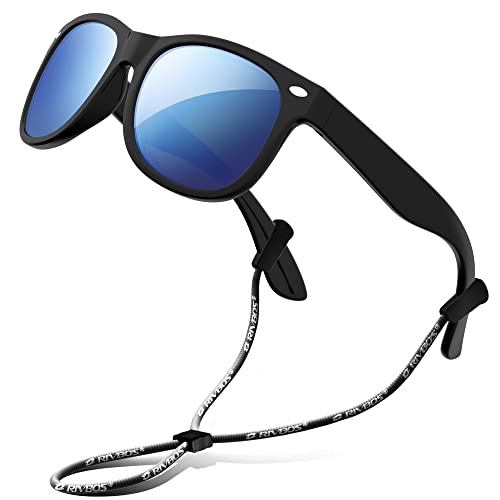 RIVBOS Kinder polarisierte Sonnenbrille mit Riemen Brillengläser...
