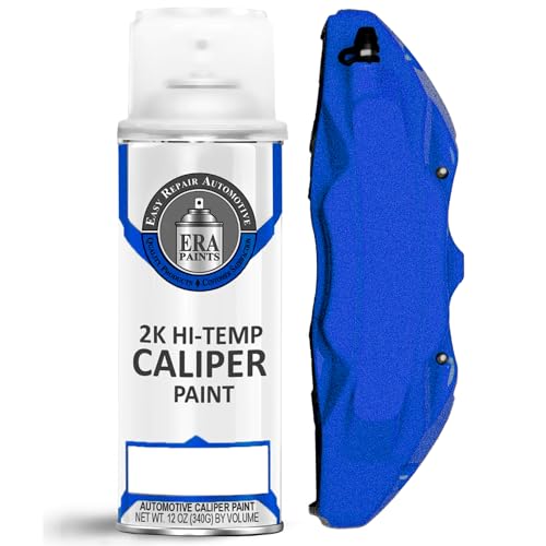 ERA Paints Midnight Blue Metallic Brake Caliper Paint With Omni-Curing Catalyst Technology - 2K Aerosol Glossy Finish High Temp Resistance & Extreme Durability Against Color Fade & Chemicals