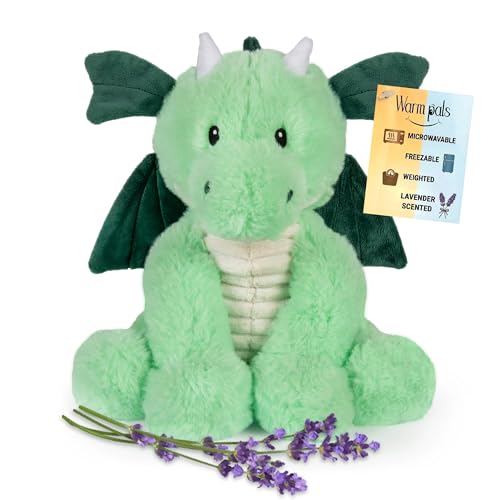 Image of Warm Pals Daniel Dragon, Microwavable Weighted Plush, Heated for Warmth | Cute, Soft, Cozy Toy for Adults, Children, Boys, and Girls
