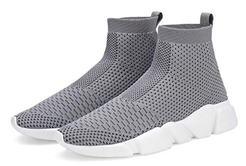 Image of Santiro Men's Running Shoes Breathable Knit Slip On Sneakers
