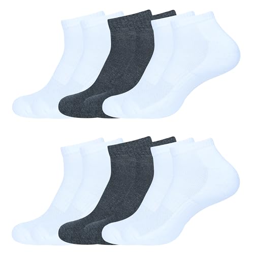 Image of Womens Cushioned Ankle Socks, Low Cut Breathable Casual Super Soft, Multi Color Options Size 4-7, 6-9