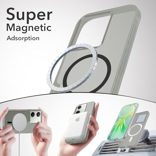 Image of Jkobi Lifetime Anti-Yellow MagSafe Compatible Clear Back Cover Case for Vivo Y200 Pro 5G (Sleek Hard Crystal | Shockproof and Camera Protection)