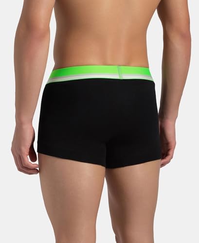 Image of Jockey FP03 Men's Super Combed Cotton Rib Solid Trunk with Ultrasoft Waistband Black New M