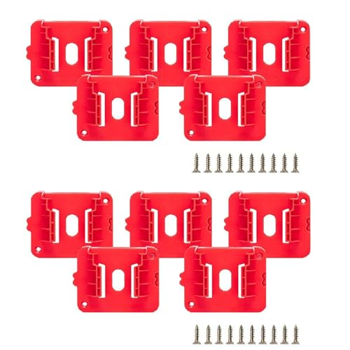 Support de batterie Milwaukee M18 BODYA lot de 10 fixations rouges 18V